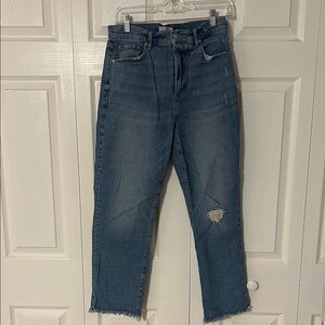 LOFT Distressed Blue Ankle Jeans Sz 6
